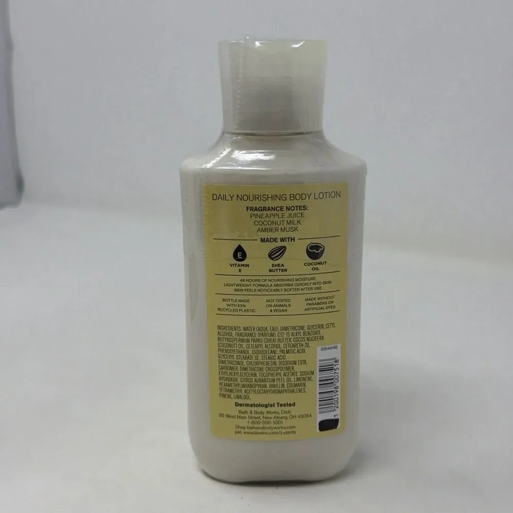 Bath & Body Works Pina Colada Swirl Body Lotion 8 oz Factory Sealed NEW